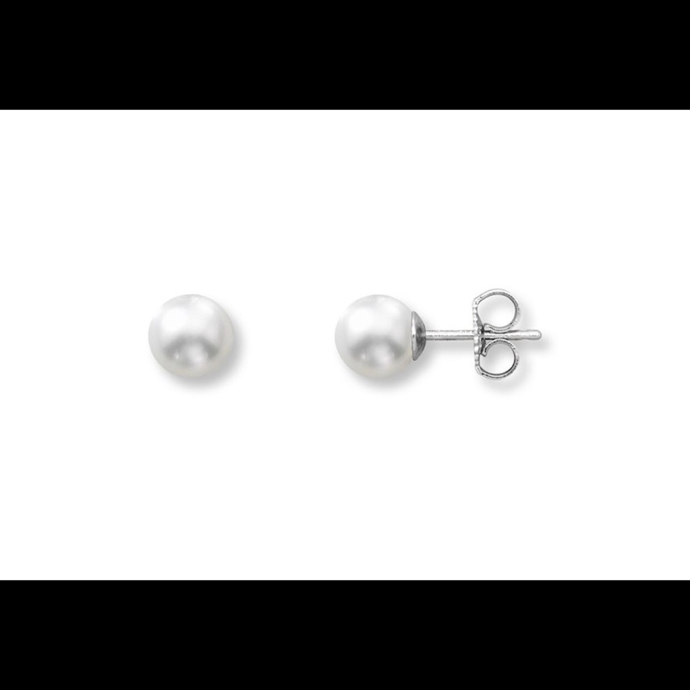Sea Magic 14k white gold Pearl Earrings.